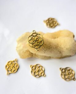 Fusion Sacred Flower Petal Connector Brass Special Charms