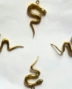 Sidewinder Golden Snake Pendant Brass Special Charms