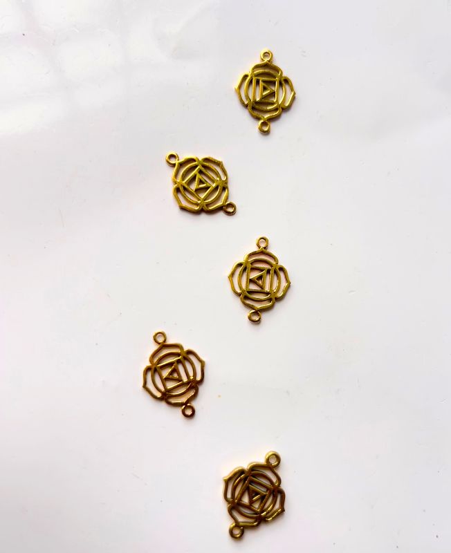 Geometric Rose Mandala Connector Brass Special Charms