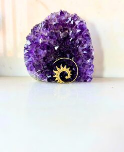 5/20 Pairs Sun Spiral Brass Earrings