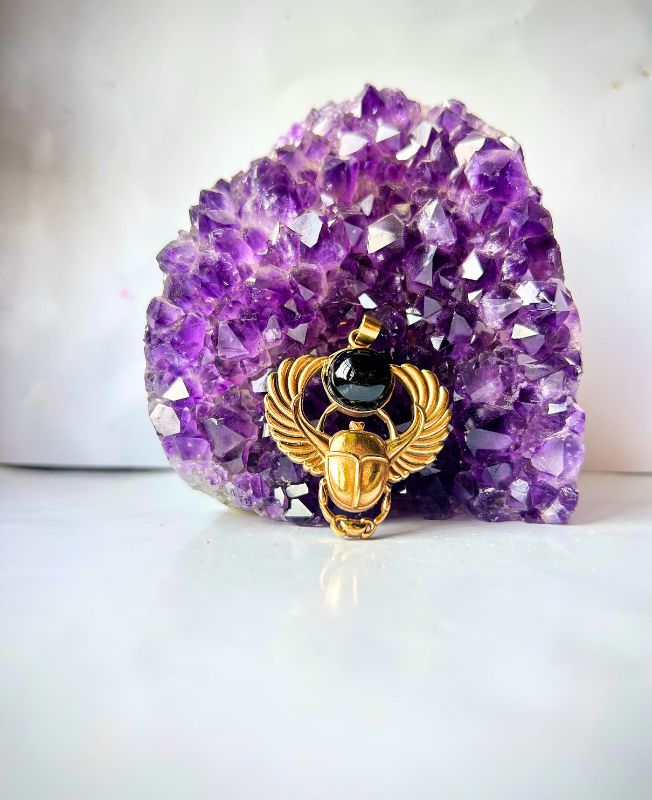 1/3/10 Pieces Winged Scarab Beetle Brass Pendant