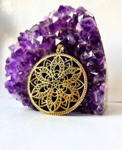 1/3/10 Pieces Stunning Round Petal Brass Pendant