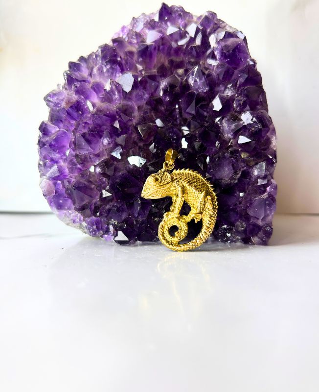 1/3/10 Pieces Unique Chameleon Brass Pendant