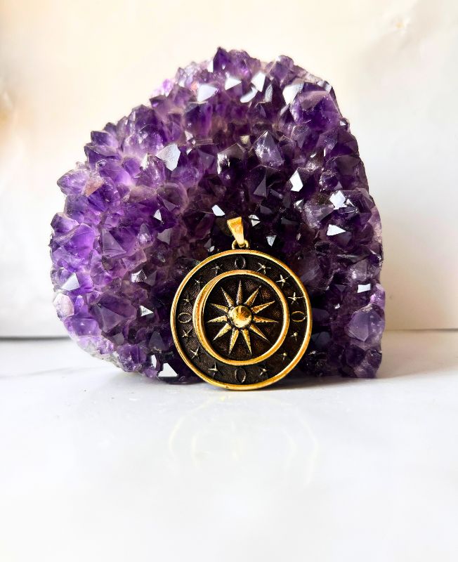 1/3/10 Pieces Compass Star Brass Pendant