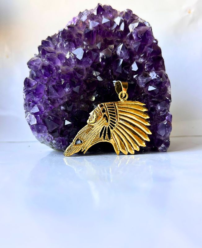 1/3/10 Pieces Tribal Chief Brass Pendant