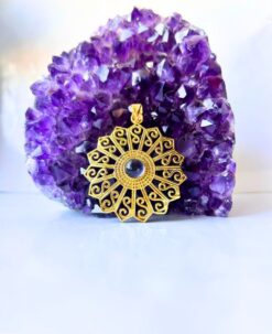 1/3/10 Pieces Lavender Mandala Brass Pendant