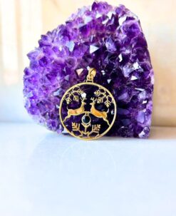 1/3/10 Pieces Life of Deer & Tree Brass Pendant