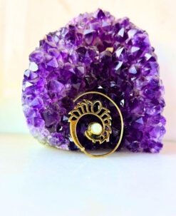 5/20 Pairs White Tribal Spiral Hoop Brass Earrings