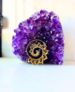 5/20 Pairs Sunburst Spiral Hoop Brass Earrings