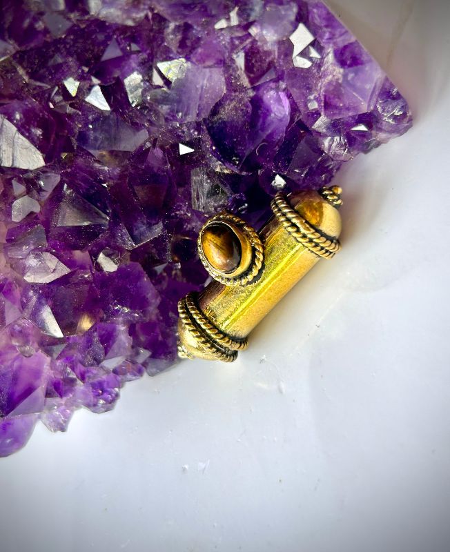 1/3/10 Pieces Cylindrical Amulet Brass Pendant