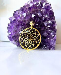 1/3/10 Pieces Mandala Flower Brass Pendant
