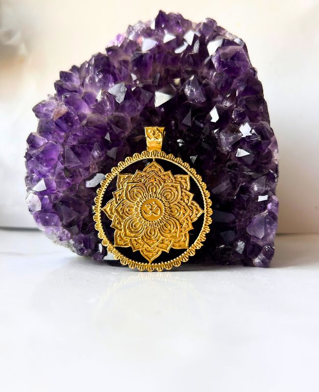 1/3/10 Pieces Spiritual Floral Mandala Brass Pendant