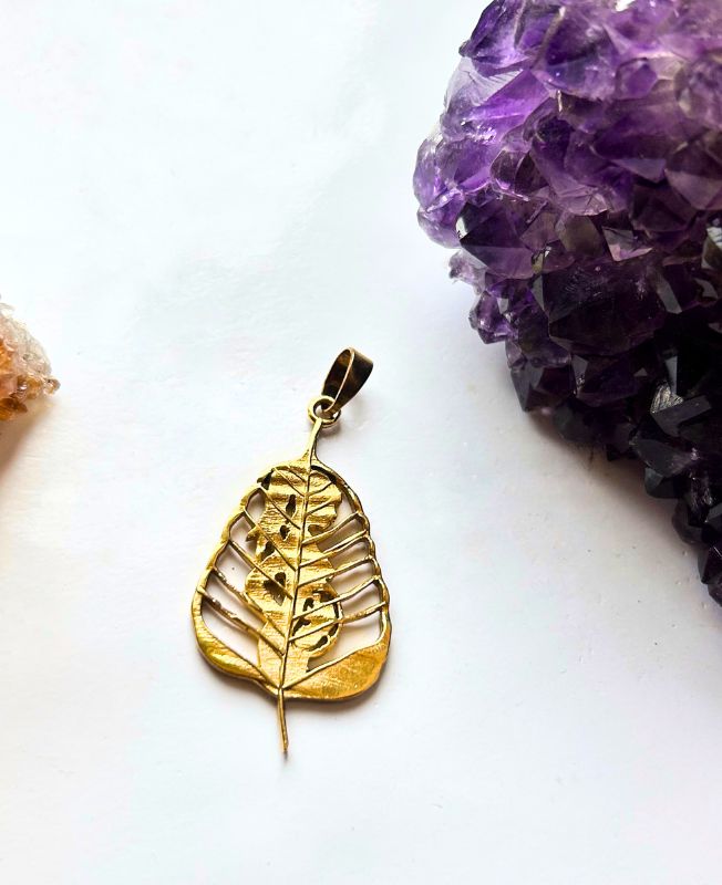 1/3/10 Pieces Leaf Openwork Brass Pendant