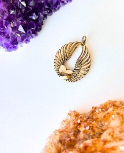 1/3/10 Pieces Winged Heart Brass Pendant