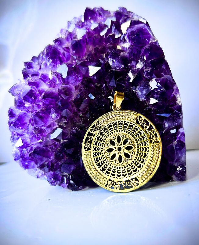 1/3/10 Pieces Floral Mandala Brass Pendant