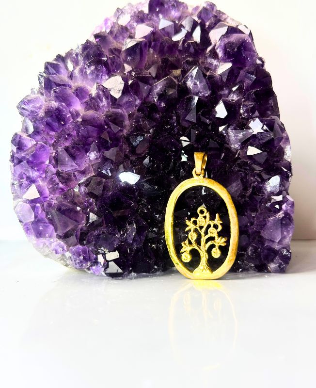 1/3/10 Pieces Tree of Life Oval Brass Pendant