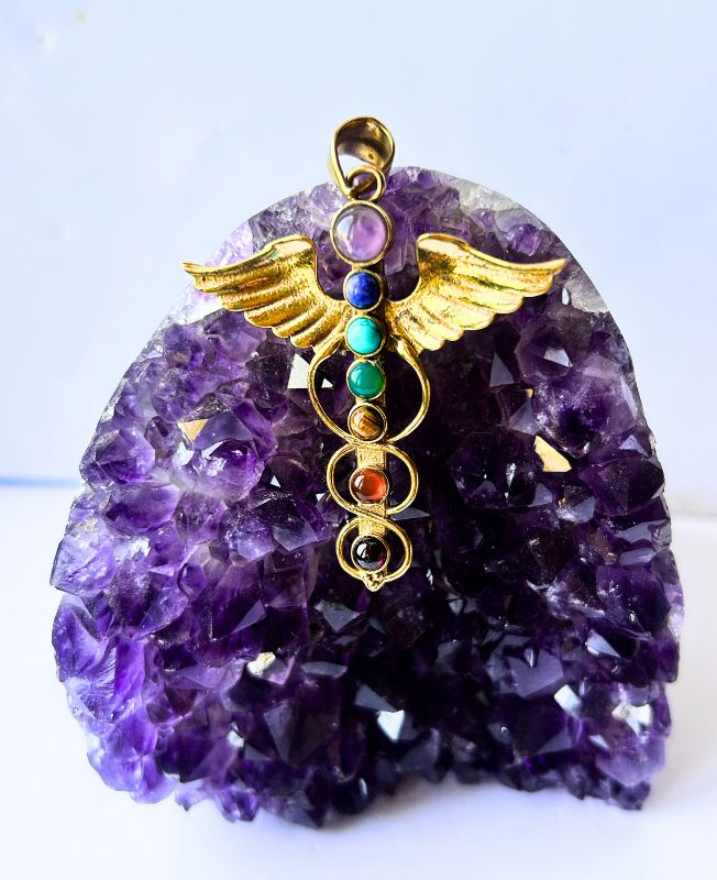 1/3/10 Pieces Winged Caduceus Brass Pendant