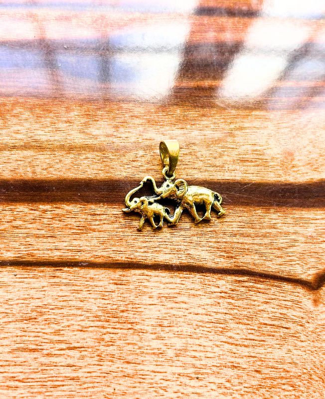 1/3/10 Pieces Mother & Baby Elephant Brass Pendant