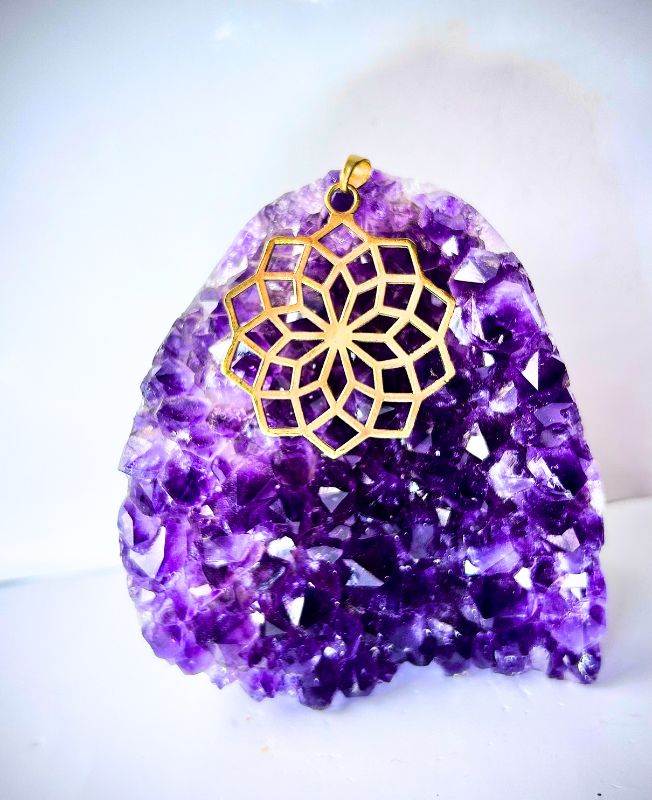 1/3/10 Pieces Geometric Floral Pattern Brass Pendant