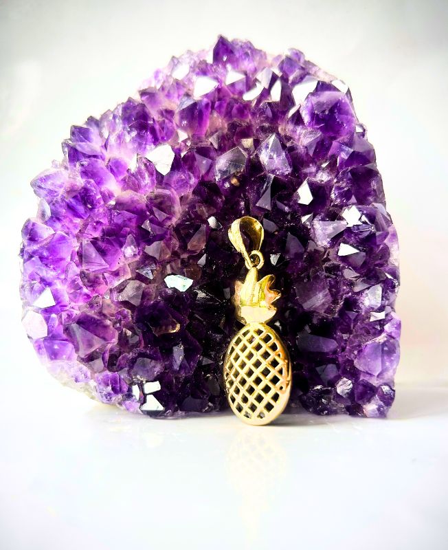 1/3/10 Pieces Pineapple Cutwork Brass Pendant