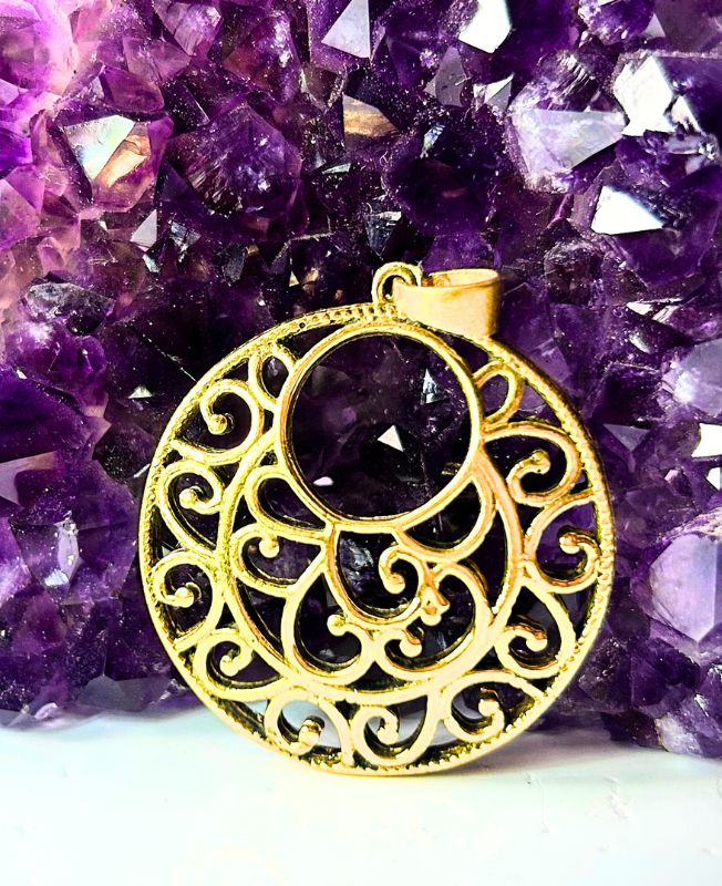 1/3/10 Pieces Swirling Filigree Brass Pendant
