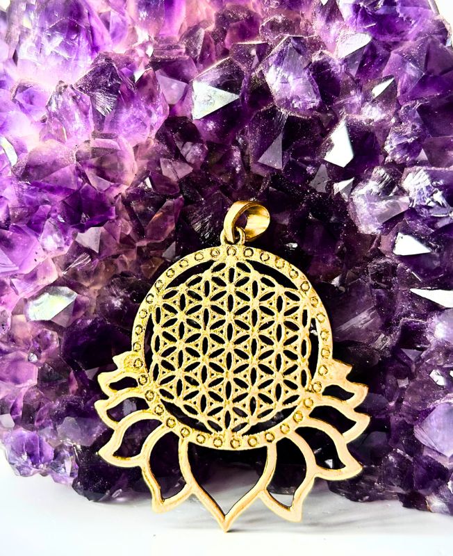 1/3/10 Pieces Lotus Flower Brass Pendant