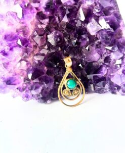 1/3/10 Pieces Cabochon Green Brass Pendant