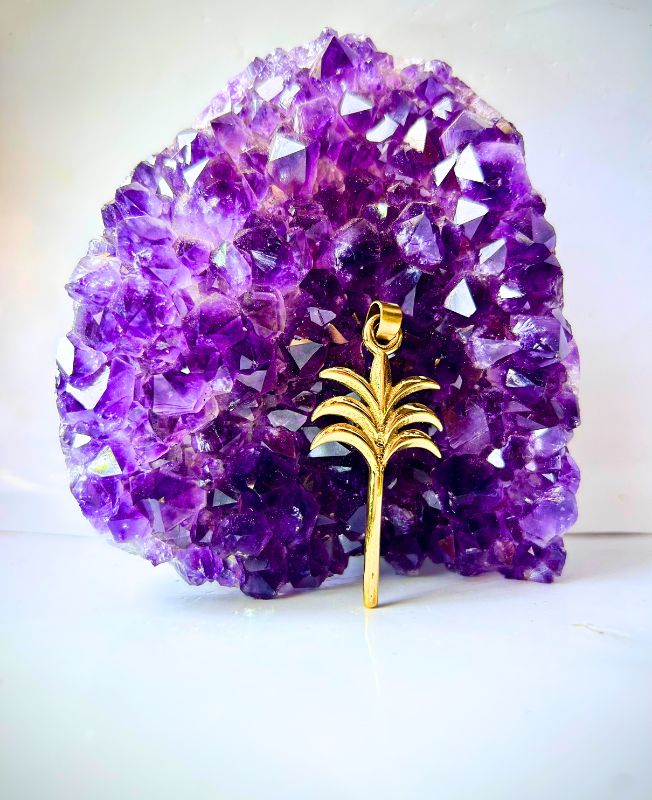 1/3/10 Pieces Stylized Palm Leaf Brass Pendant