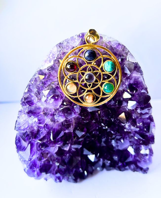 1/3/10 Pieces Harmony Flower Disc Brass Pendant