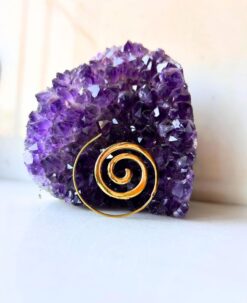 5/20 Pairs Matte Spiral Hoop Brass Earrings