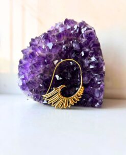 5/20 Pairs Phoenix Wing Spiral Brass Earrings