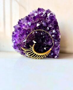 5/20 Pairs Wing Spiral Hoop Brass Earrings