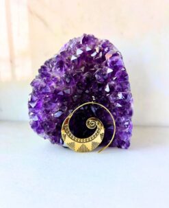 5/20 Pairs Geometric Spiral Hoop Brass Earrings