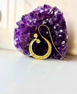 5/20 Pairs Tribal Spiral Filigree Brass Earrings