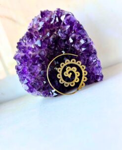 5/20 Pairs Vintage Spiral Hoop Brass Earrings