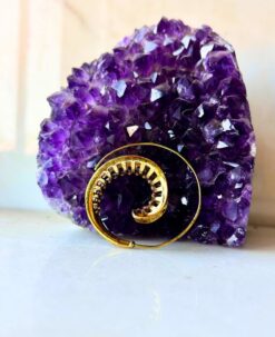 5/20 Pairs Fusion Tribal Spiral Brass Earrings