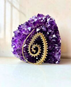 5/20 Pairs Spiral Dotted Tribal Brass Earrings