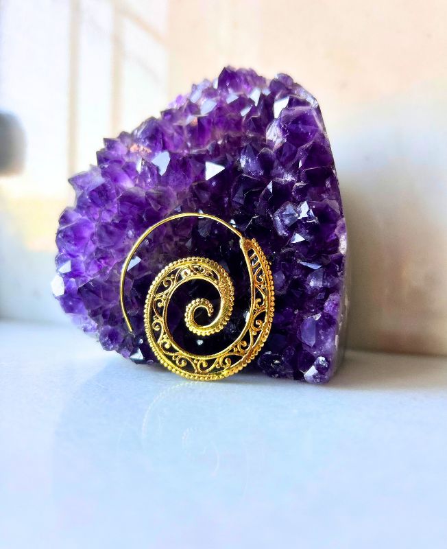 5/20 Pairs Graceful Swirling Filigree Brass Earrings