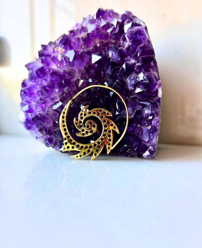 5/20 Pairs Geometric Swirling Filigree Brass Earrings