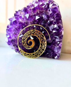 5/20 Pairs Cutwork Spiral Filigree Brass Earrings