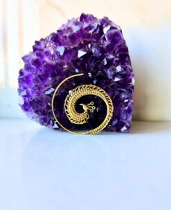 5/20 Pairs Peacock Spiral Filigree Brass Earrings