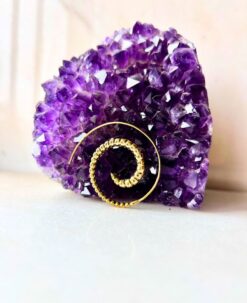 5/20 Pairs Spiral Tribal Hoop Brass Earrings