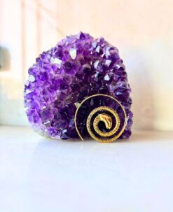 5/20 Pairs Snake Spiral Hoop Brass Earrings