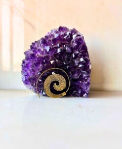 5/20 Pairs Coiled Spiral Hoop Brass Earrings