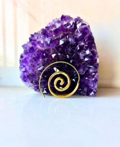 5/20 Pairs Triple Spiral Hoop Brass Earrings