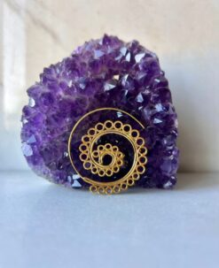 5/20 Pairs Looped Spiral Filigree Brass Earrings