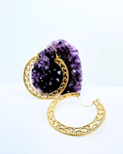 5/20 Pairs Detailing Filigree Hoop Brass Earrings