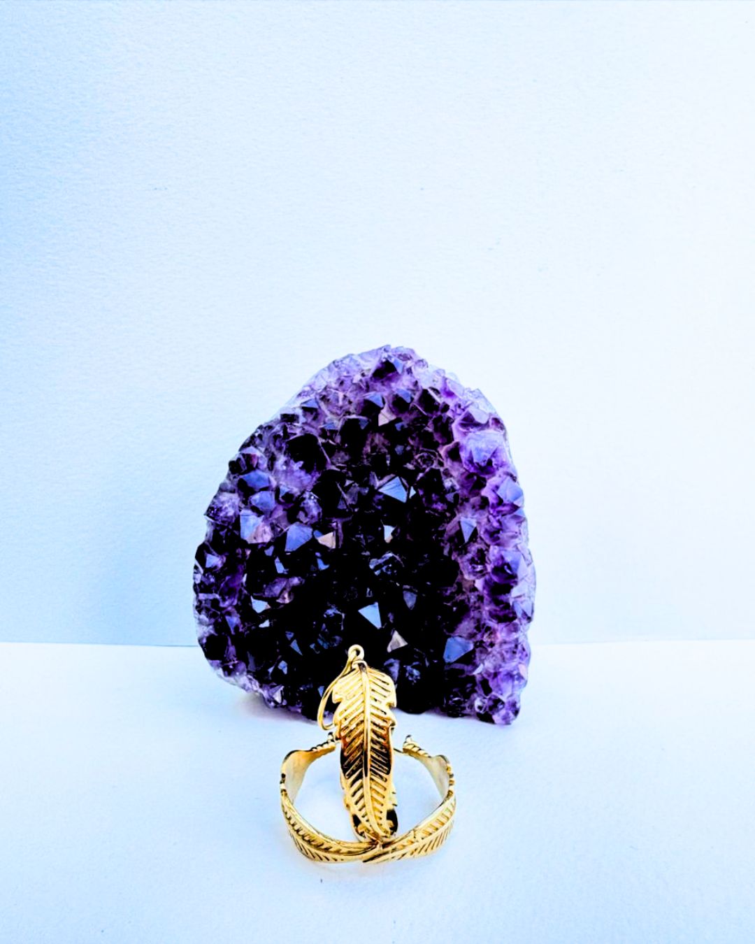 5/20 Pairs Feather Statement Hoop Brass Earrings