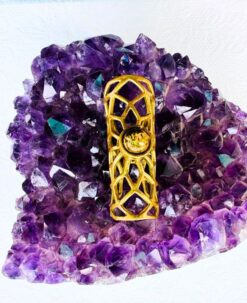 Lattice Pattern Brass Dreadlock Bead