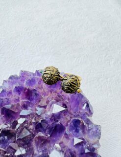 5/20 Pieces Ornate Dual Sphere Brass Ring